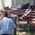 veteran and flags